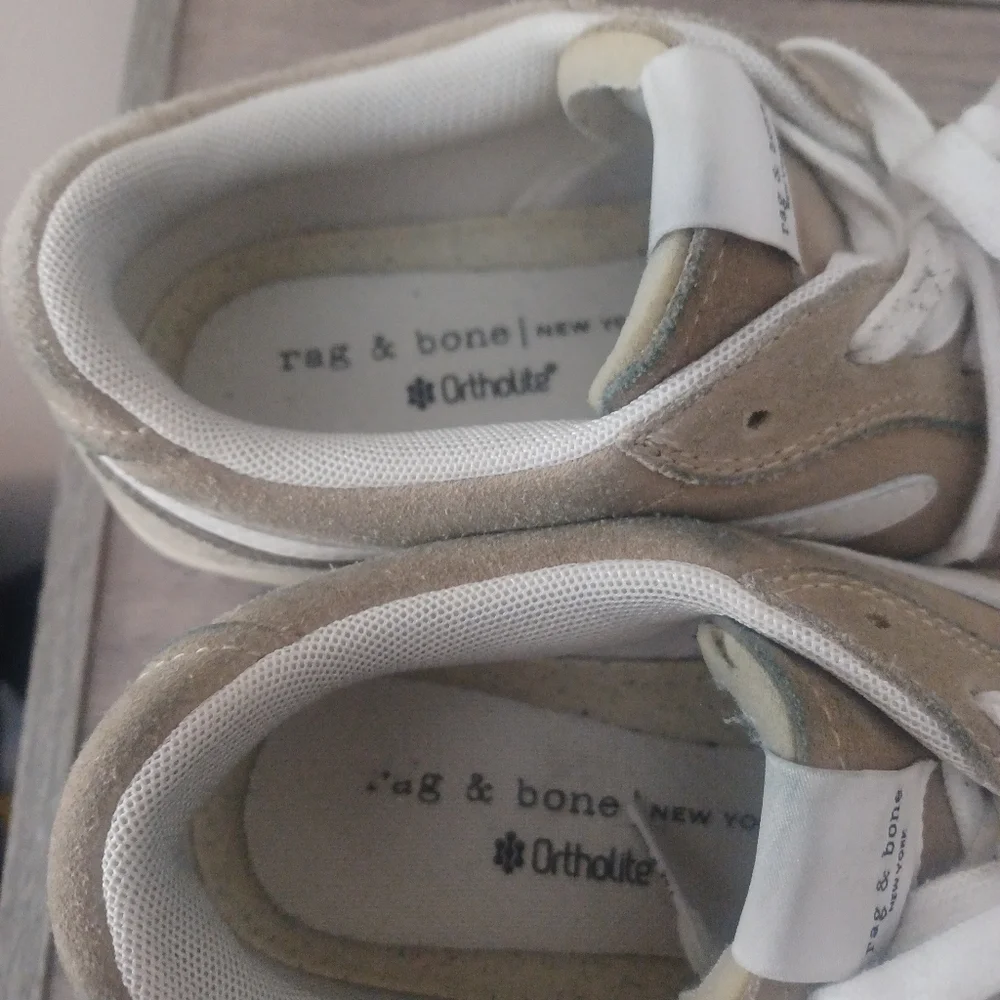 Rag & Bone Retro Court Sneakers Tan Sz 38 7.5 - Picture 4 of 9